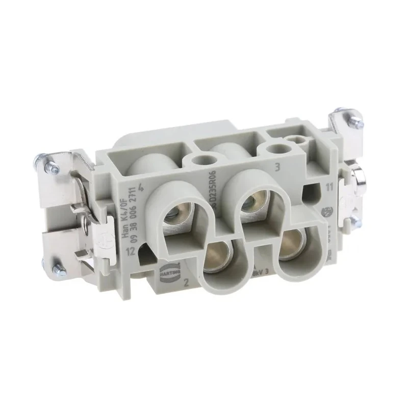 HARTING Heavy Duty Power Connector Insert Female 4 Contacts 80A 830V Han K Series 09380062711