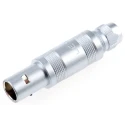 LEMO Industrial Circular Connector, 2 Contacts, Cable Mount, 9 mm, Plug, Male, IP50, Brass Housing, 2100V FFA.0S.302.CLAC37