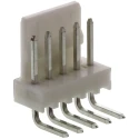 Molex KK 254 Series Right Angle Through Hole Pin Header 5 Contacts 2.54 mm Pitch 1 Row Unshrouded 22-05-7058