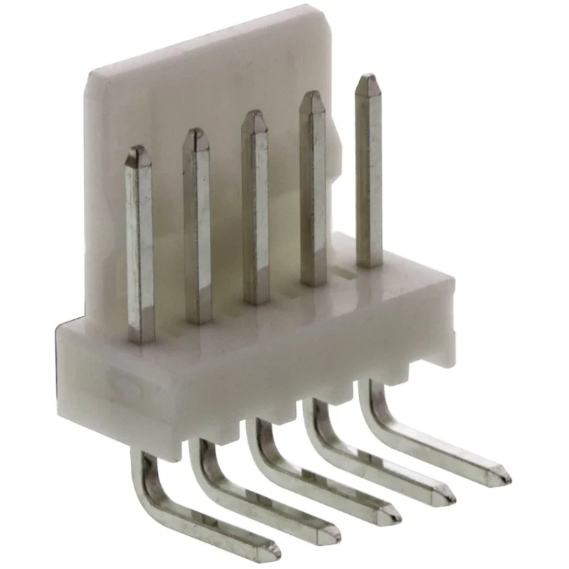Molex KK 254 Series Right Angle Through Hole Pin Header 5 Contacts 2.54 mm Pitch 1 Row Unshrouded 22-05-7058