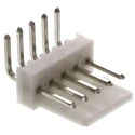 Molex KK 254 Series Right Angle Through Hole Pin Header 5 Contacts 2.54 mm Pitch 1 Row Unshrouded 22-05-7058