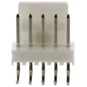 Molex KK 254 Series Right Angle Through Hole Pin Header 5 Contacts 2.54 mm Pitch 1 Row Unshrouded 22-05-7058