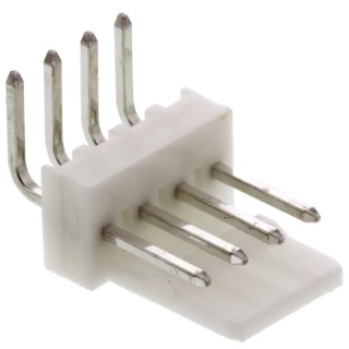 Molex KK 254 Series Right Angle Through Hole Pin Header 4 Contact, 2.54 mm Pitch, 1 Row, Unshrouded 22-05-7048