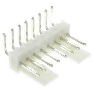 Molex KK 254 Series Right Angle Through Hole Pin Header 8 Contacts 2.54 mm Pitch 1 Row Unshrouded 22-05-7088