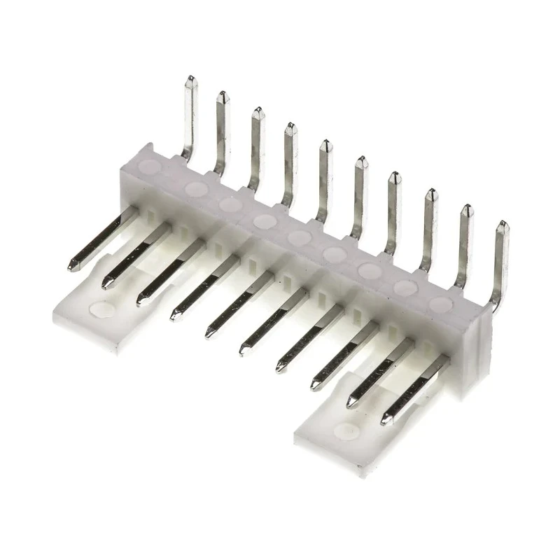 Molex KK 254 Series Right Angle Through Hole Pin Header 10 Contacts 2.54 mm Pitch 1 Row Unshrouded 22-05-7108