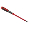 Bahco Standard VDE Insulated Slotted Screwdriver 100 mm Blade Length 3.5 mm Tip Width Ergonomic Handle BE-8230S
