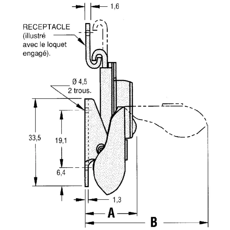 Southco Stainless Steel Spring Loaded Draw Latch 67 mm Length 52 mm Width 19 mm Depth K2-3005-51