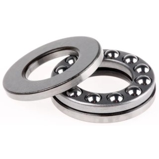 SKF Thrust Ball Bearing, 1 Row, 15 mm ID, 28 mm OD, 9 mm Width, Sheet Metal Cage, Steel Balls 51102