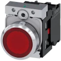 Siemens Sirius ACT 3SU11 Series Illuminated Push Button Switch Panel Mount 22 mm Cutout Red SPST IP66 3SU1152-0AB20-1CA0