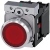 Siemens Sirius ACT 3SU11 Series Illuminated Push Button Switch Panel Mount 22 mm Cutout Red SPST IP66 3SU1152-0AB20-1CA0