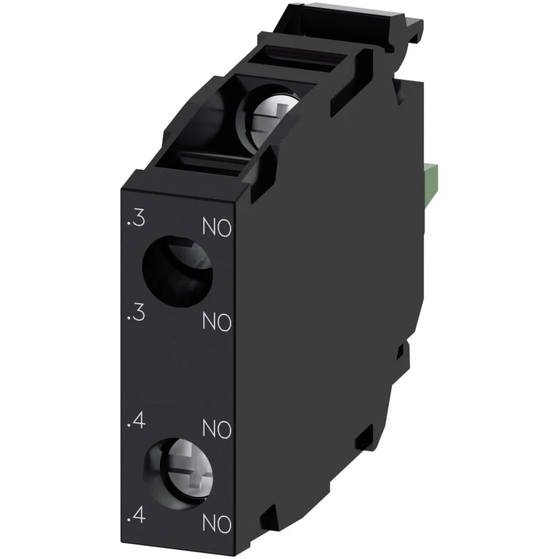 Siemens SIRIUS ACT 3SU14 Series Contact Block 500 V AC/DC, 2 NO, Screw Terminal, 10A Current Rating 3SU1400-1AA10-1DA0