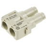 HARTING Heavy Duty Power Connector Module HAN Modular Series Female, 70A Current Rating, 1kV Voltage, 2 Contacts 09140022741