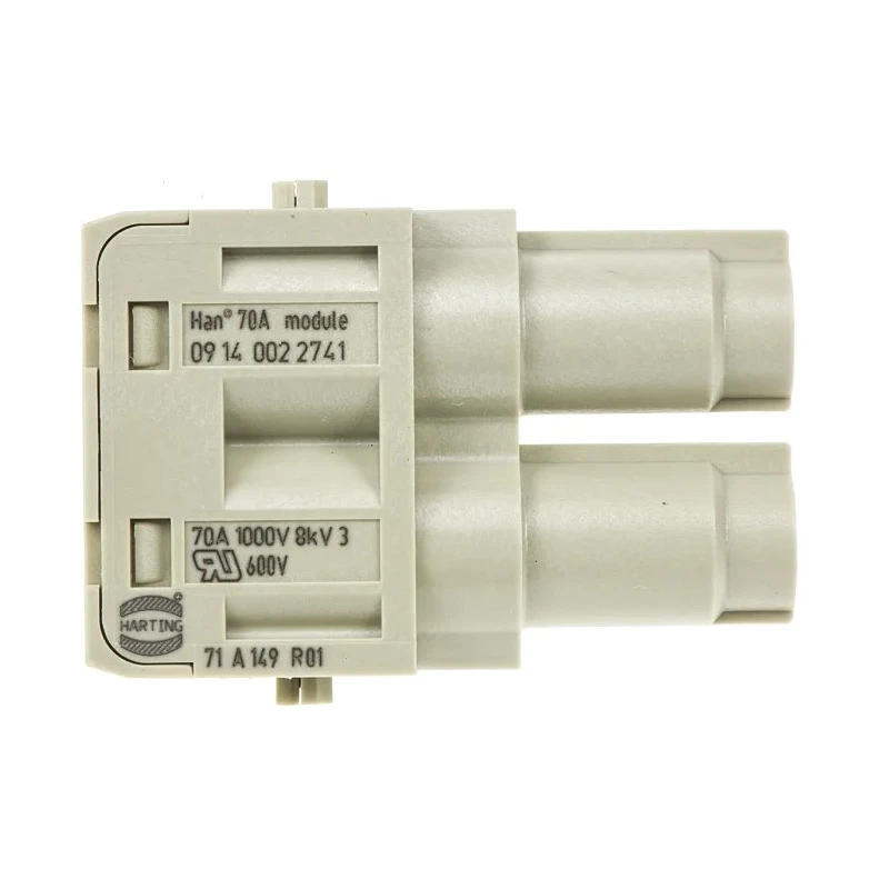 HARTING Heavy Duty Power Connector Module HAN Modular Series Female, 70A Current Rating, 1kV Voltage, 2 Contacts 09140022741