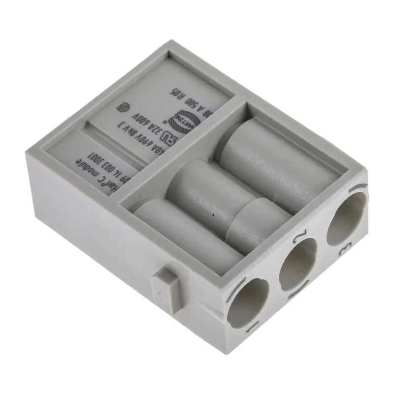 HARTING Heavy Duty Power Connector Module 40A, HAN Modular Series Male, 3 Contacts 09140033001