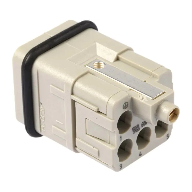 HARTING Heavy Duty Power Connector Insert 16A Han Q Series Male 6 Contacts 09120053001