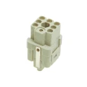 HARTING Heavy Duty Power Connector Insert, 10A Current Rating, Han Q Series Female, 7 Contacts, 400V, IP67 09120073101