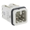 HARTING Heavy Duty Power Connector Insert 10A 120V Han D Series Male 8 Contacts 09360082632