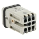 HARTING Heavy Duty Power Connector Insert 10A 120V Han D Series Male 8 Contacts 09360082632