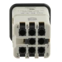 HARTING Heavy Duty Power Connector Insert 10A 120V Han D Series Male 8 Contacts 09360082632