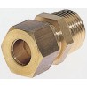 Legris Pneumatic Brass Compression Coupler Male BSPT 1/2 in to Female, Max Operating Temp 100°C 0105 15 21