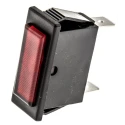 Arcolectric (Bulgin) Ltd 0430 Series Red Panel Mount Indicator, 250V, 16A, Solder Tab Termination, Prominent Bezel C0430ALNAB