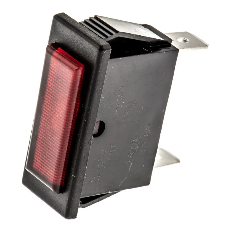 Arcolectric (Bulgin) Ltd 0430 Series Red Panel Mount Indicator, 250V, 16A, Solder Tab Termination, Prominent Bezel C0430ALNAB