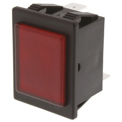 Arcolectric (Bulgin) Ltd 0480 Series Red Panel Mount Indicator 250V 16A Solder Tab Termination C0480ALNAB
