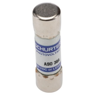 Schurter 30A F Melamine Cartridge Fuse 10 x 38 mm, 1kV dc, ASO 10.3x38 Series 0090.0030