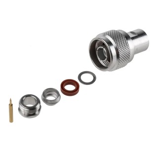 Radiall N Series Coaxial Connector Cable Male N Connector 75 Ω Straight Body Clamp R162012000W