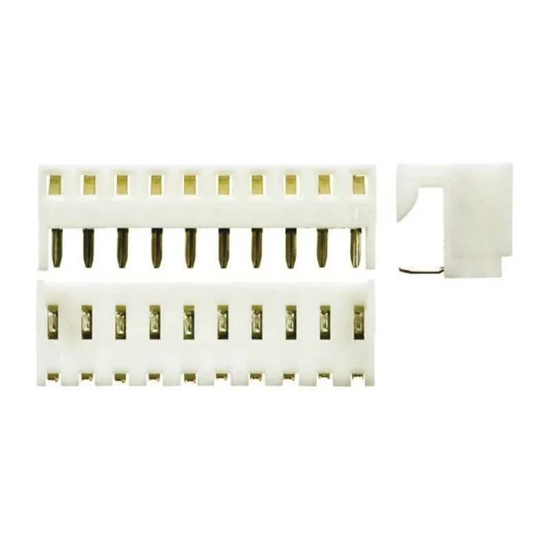 Molex KK 254 Series Right Angle Through Hole PCB Socket 10-Contact 1 Row 2.54 mm Pitch Solder 38-00-1340