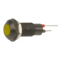 Marl Yellow Panel Mount Indicator, Solder Tab Termination, 12 V dc, IP67, 6.4 mm Mount Hole Size 612-325-21