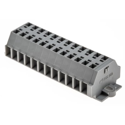 WAGO 260 Series Terminal Strip 1-Level, Grey, 1.5mm² Cable CSA, 18A, 400V, Cage Clamp 260-112