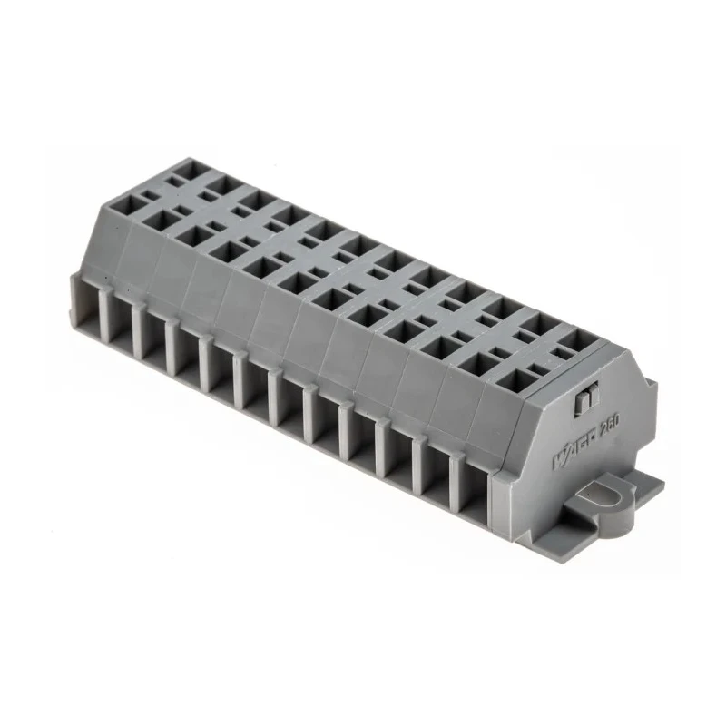 WAGO 260 Series Terminal Strip 1-Level, Grey, 1.5mm² Cable CSA, 18A, 400V, Cage Clamp 260-112