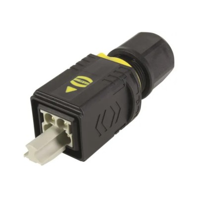 HARTING Power Connector Cable 4 Pole Format 48V 12A Male Cable Mount with Crimp Termination 09461454421