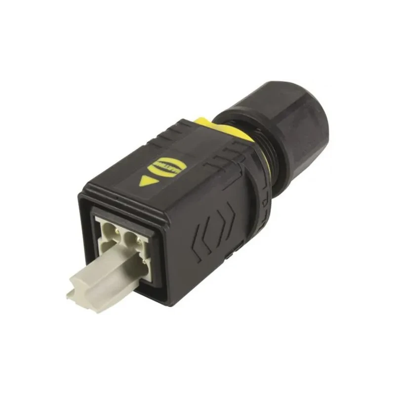 HARTING Power Connector Cable 4 Pole Format 48V 12A Male Cable Mount with Crimp Termination 09461454421