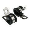 JCS 10 mm ID Black Rubber Coated 304 Stainless Steel P-Clip PCSR10RS