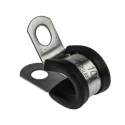 JCS 10 mm ID Black Rubber Coated 304 Stainless Steel P-Clip PCSR10RS