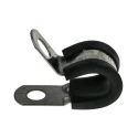 JCS 10 mm ID Black Rubber Coated 304 Stainless Steel P-Clip PCSR10RS