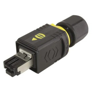 HARTING RJ45 Connector Male Cable Cat5 360° Shielded Straight 4 Port 1 Way 09451 Series 09451