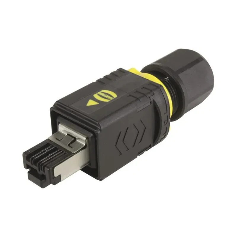 HARTING RJ45 Connector Male Cable Cat5 360° Shielded Straight 4 Port 1 Way 09451 Series 09451