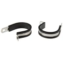 JCS 35 mm ID Black Rubber Coated 304 Stainless Steel P-Clip PCSR35RS