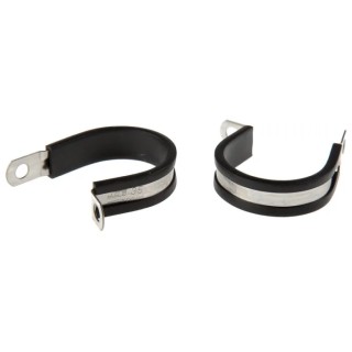 JCS 35 mm ID Black Rubber Coated 304 Stainless Steel P-Clip PCSR35RS