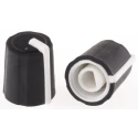 Sifam Black Push-On Potentiometer Knob 11.5 mm Diameter, 14.4 mm Height, 4 mm D Shaped Shaft 3/03/DP110-004/237/224
