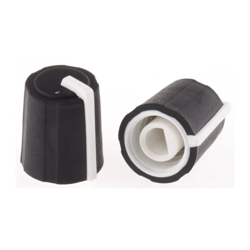 Sifam Black Push-On Potentiometer Knob 11.5 mm Diameter, 14.4 mm Height, 4 mm D Shaped Shaft 3/03/DP110-004/237/224