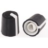 Sifam Black Push-On Potentiometer Knob 11.5 mm Diameter, 14.4 mm Height, 4 mm D Shaped Shaft 3/03/DP110-004/237/224