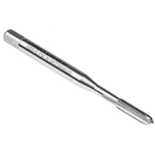 Dormer Metric Standard Threading Tap M5 Thread Size, Straight Flute, Right Hand, High Speed Steel-E Machine Tap E200M5