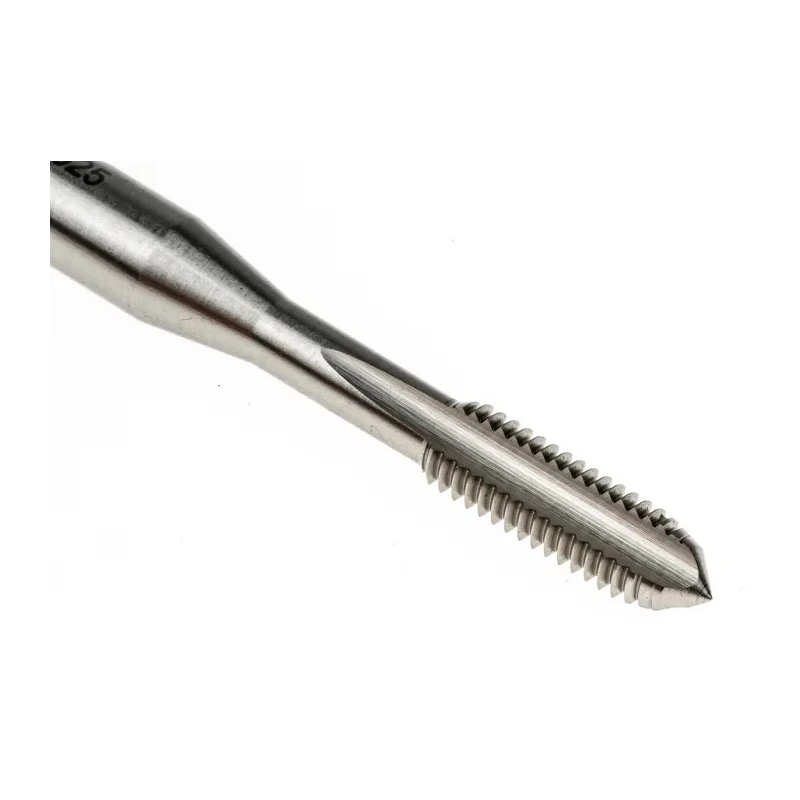 Dormer Metric Standard Threading Tap M5 Thread Size, Straight Flute, Right Hand, High Speed Steel-E Machine Tap E200M5