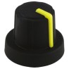 Sifam Black Push-On Potentiometer Knob 18.9 mm Diameter, 15.9 mm Height, 6 mm Splined Shaft 3/03/TPN130-006/237/239