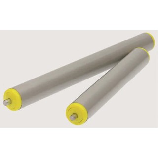 Interroll Plastic Round Conveyor Roller Spring Loaded 40 mm Dia. x 400 mm L, Stainless Steel Spindle 8 mm 1042S40G43 - 400
