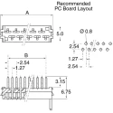 TE Connectivity Micro-MaTch Series Straight Through Hole PCB Header 12 Contact 2.54 mm Pitch 2 Row Shrouded 8-215464-2